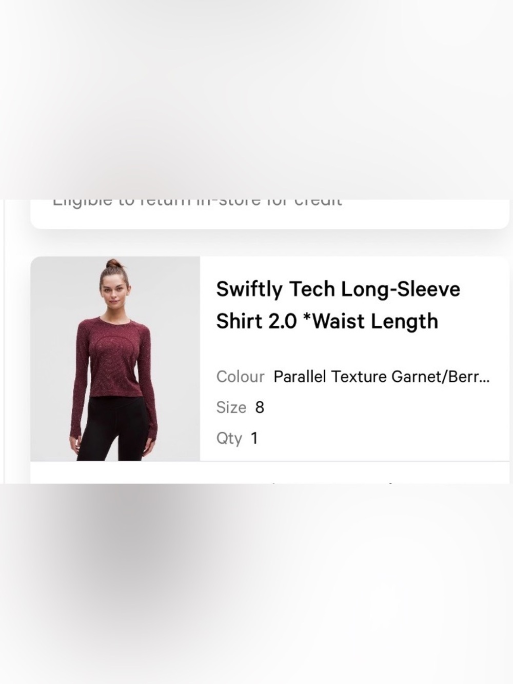 lululemon athletica Swiftly Tech Long-Sleeve Top in Garnet/berry